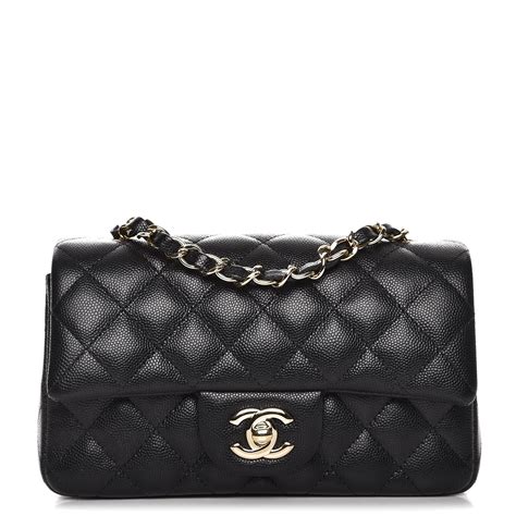 chanel mini black caviar rectangular|CHANEL Caviar Quilted Mini Rectangular Flap Black.